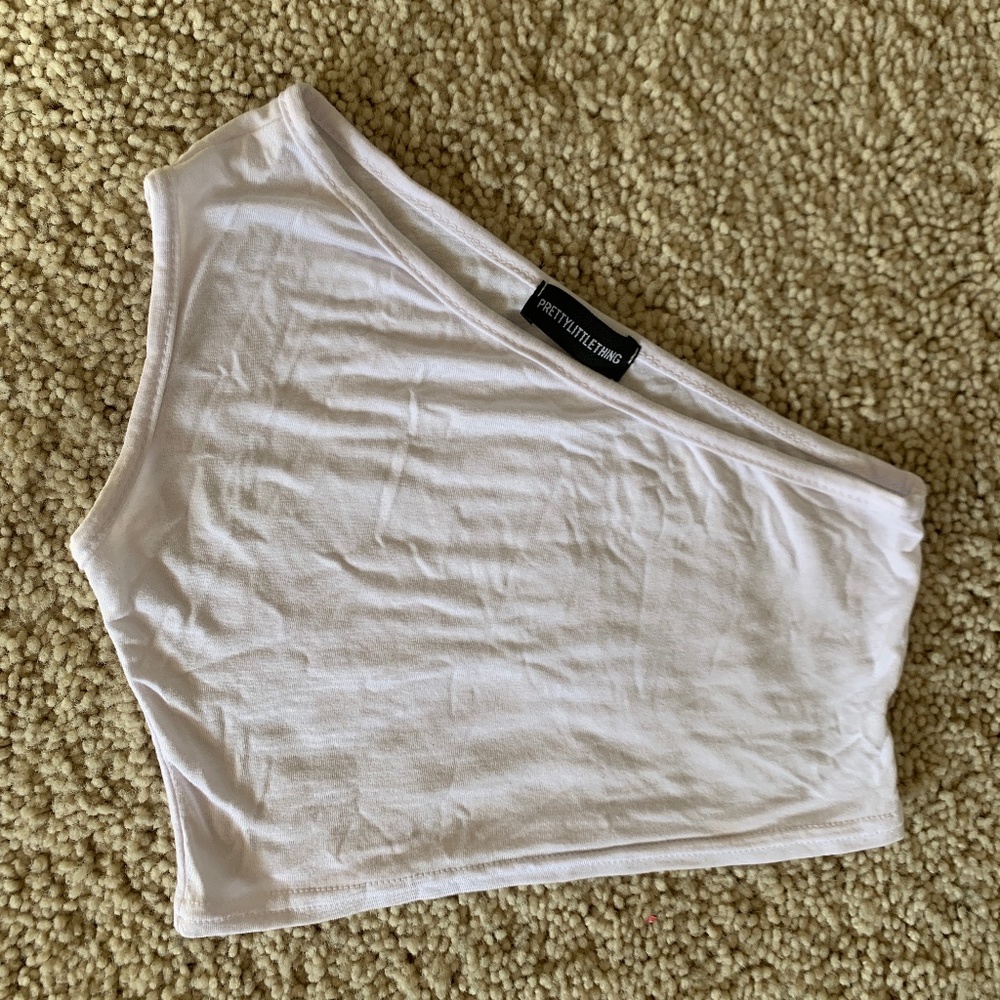 One Shoulder Cropped Tank